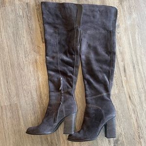 Dolce Vita “Cash” anthracite suede OTK boots